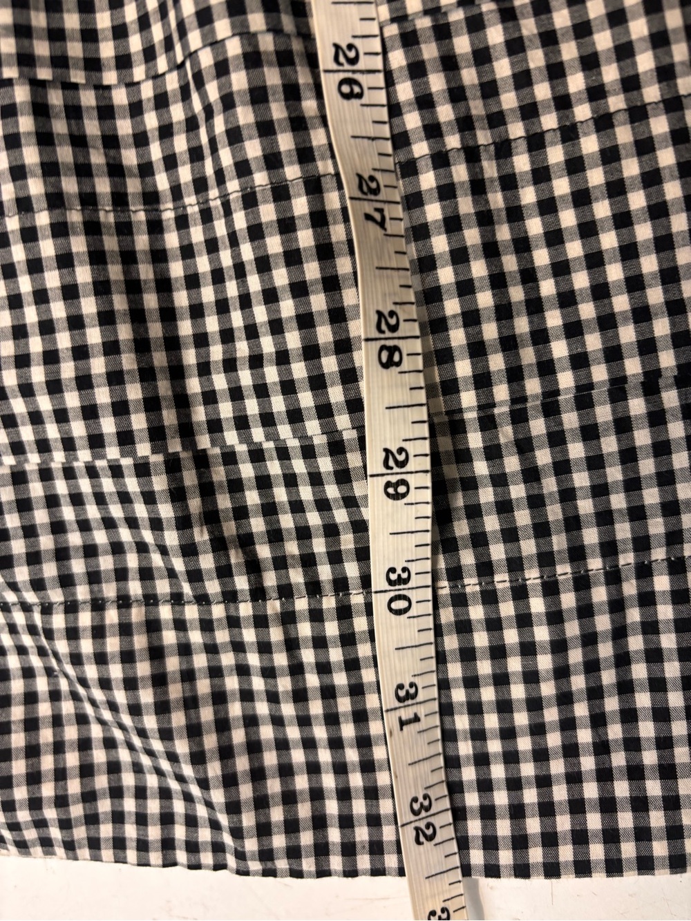 Maison D'Amelie Paris Black and White Gingham Tiered Midi Pleated Skirt, sz 2 - Picture 11 of 12